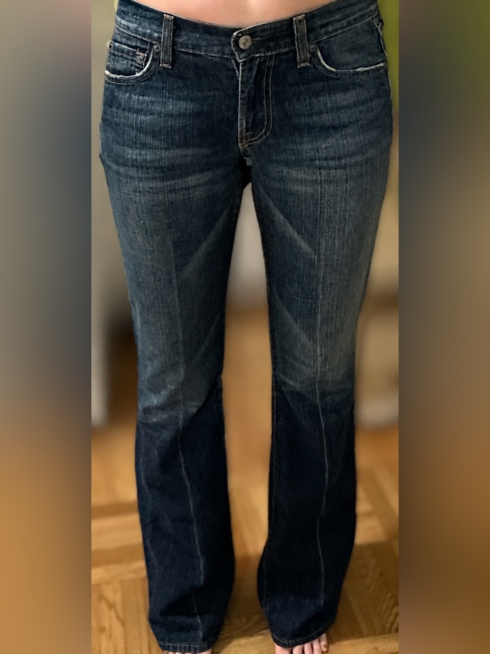7 For All Mankind Jerome Dahan Women’s Low Rise Flare Jeans Y2K Made in USA 27